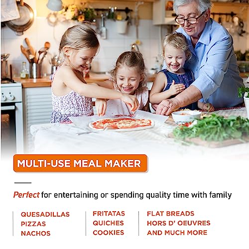 COMMERCIAL CHEF Countertop Pizza Maker, Indoor Electric Countertop Grill, Quesadilla Maker with Timer