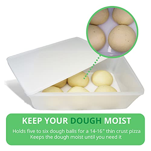 2.4 gal Produce Saver Containers for Refrigerator, Pizza Dough Proofing Box, Vegetable Storage Containers for Refrigerator, Pizza Storage Container, Marinating Container, Pizza Dough Box, Veggie Saver