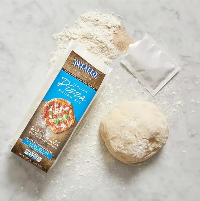 DeLallo Italian Pizza Dough Mix Kit, Includes Yeast, 17.6oz, 2-Pack
