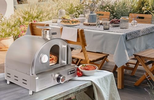 Mont Alpi MAPZ-SS Table Top Gas Pizza Oven, Large, Stainless Steel