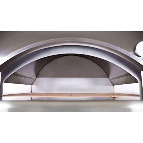 ALFA FX4PIZ-LRAM 4 Pizze Outdoor Stainless Steel Wood Fired Pizza Oven, Red