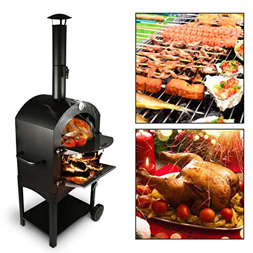 Tengchang Outdoor Pizza Oven Wood Fire DIY Portable Pizza Maker Family Camping Cooker
