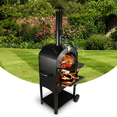 Tengchang Outdoor Pizza Oven Wood Fire DIY Portable Pizza Maker Family Camping Cooker