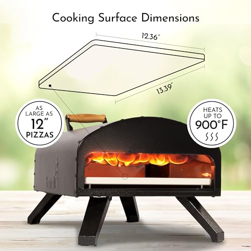 Bertello Outdoor Pizza Oven Everything Bundle - Gas, Wood & Charcoal Fired Outdoor Pizza Oven. Portable Pizza Oven AS SEEN ON SHARK TANK - PATENT PENDING