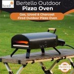 Bertello Outdoor Pizza Oven Everything Bundle - Gas, Wood & Charcoal Fired Outdoor Pizza Oven. Portable Pizza Oven AS SEEN ON SHARK TANK - PATENT PENDING