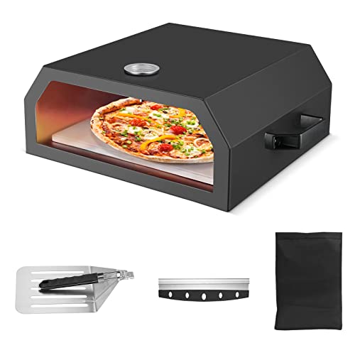 LIVOSA Pizza Oven for Grill Outdoor, Portable Pizza Oven with Handle for Wood Fire and Propane Gas in BBQ Outside,12‘’