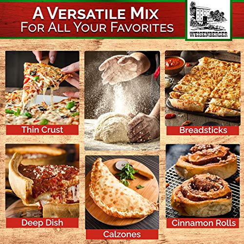 Weisenberger Pizza Crust Mix, 6.5 Ounce - Premade Pizza Dough Flour for Homemade Pizza, Breadsticks, Flatbread, or Calzones - 3 pack