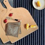 2-Piece Wood Pizza Peel, Large Pizza Paddle Set for Pizza stone,Oven or Grill, Pizza Spatula for Transferring Breads & Pizzas into and out of a Hot Oven Swiftly
