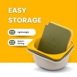 Set of 6 babadoh pizza dough containers and lids (multi)