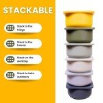 Set of 6 babadoh pizza dough containers and lids (multi)