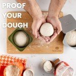 Set of 6 babadoh pizza dough containers and lids (multi)