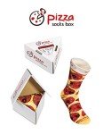 PIZZA SOCKS BOX Pepperoni 1 pair Cotton Socks Made In Europe Man Funny Gift!