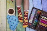 PIZZA SOCKS BOX Pepperoni 1 pair Cotton Socks Made In Europe Man Funny Gift!