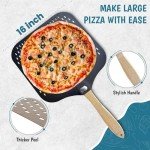 16-Inch Metal Pizza Peel with Foldable Handle