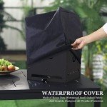 PIZZELLO 4 in 1 Outdoor Pizza Oven Wood Fired 2-Layer Detachable Outside Ovens With Pizza Stone, Pizza Peel, Cover, Cooking Grill Grate