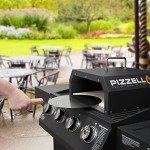 PIZZELLO 4 in 1 Outdoor Pizza Oven Wood Fired 2-Layer Detachable Outside Ovens With Pizza Stone, Pizza Peel, Cover, Cooking Grill Grate