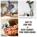 SCHVUBENR Bicycle Pizza Cutter Wheel - Gifts for Cyclists Men - Housewarming Christmas Gift - Bike Pizza Cutter - Funny Kitchen Gadget - Cool Men’s Gift - Stainless Steel Pizza Slicer(Black)