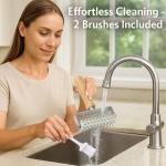 EVEDMOT Pizza Dough Docker Roller Stainless Steel, Pizza Pin Puncher Dough Hole Maker with Wood Handle, Docking Tool for Pizza Cookie Pie Pastry Bread