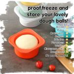 KEVJES Stackable Silicone Artisan Pizza Dough Proofing Proving Containers with Lids-3 pack-500ml portion (Green)