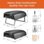 Commercial Chef Gas Pizza Oven - Outdoor Pizza Oven Propane - Portable Pizza Ovens for Outside - Stone Brick Pizza Maker Oven Grill - with Peel, Pizza Stone, Cutter, and Carry Cover (L-Shaped Burner)