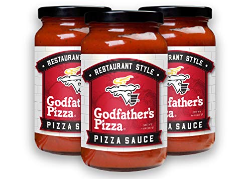 Godfather's Pizza Sauce, 14oz (3-Pack) No Added Sugar, Restaurant Style Italian Pizza Sauce
