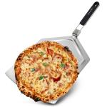 Checkered Chef Pizza Paddle - Large Stainless Steel Peel w/ Folding Handle - 13 Inch x 15 Inch