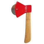 Axe Pizza Cutter with Bamboo Handle and Sharp Rotating Blade - Thacher's Nook