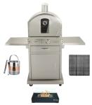 AMS | Summerset 'The Oven' Outdoor Freestanding Gas Oven with Pizza Stone, Smoker Box and Mobile Cart, 304 Stainless Steel, Liquid Propane| |FREE Tabletop Fire Pit (Liquid Propane)