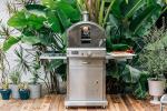 AMS | Summerset 'The Oven' Outdoor Freestanding Gas Oven with Pizza Stone, Smoker Box and Mobile Cart, 304 Stainless Steel, Liquid Propane| |FREE Tabletop Fire Pit (Liquid Propane)
