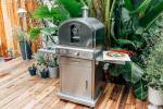 AMS | Summerset 'The Oven' Outdoor Freestanding Gas Oven with Pizza Stone, Smoker Box and Mobile Cart, 304 Stainless Steel, Liquid Propane| |FREE Tabletop Fire Pit (Liquid Propane)