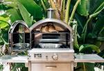 AMS | Summerset 'The Oven' Outdoor Freestanding Gas Oven with Pizza Stone, Smoker Box and Mobile Cart, 304 Stainless Steel, Liquid Propane| |FREE Tabletop Fire Pit (Liquid Propane)
