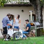 ALFA FX4PIZ-LRAM 4 Pizze Outdoor Stainless Steel Wood Fired Pizza Oven, Red