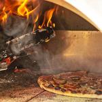 ALFA FX4PIZ-LRAM 4 Pizze Outdoor Stainless Steel Wood Fired Pizza Oven, Red