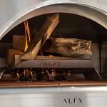 ALFA FX4PIZ-LRAM 4 Pizze Outdoor Stainless Steel Wood Fired Pizza Oven, Red