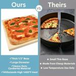 CucinaPro Pizza Stone for Oven, Grill, BBQ- Extra Thick 5/8" Cordierite Rectangular Baking Stone for Better Cooking- 16" x 14" Pan- Holds High Temperature Perfectly For Crispy Crust- Holiday Must Have