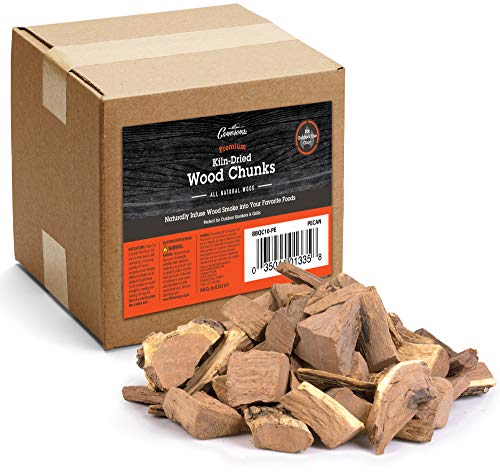 Camerons Products Smoking Wood Chunks (Pecan) ~10 Pounds, 840 cu. in. - Kiln Dried BBQ Large Cut Chips- All Natural Barbecue Smoker Chunks for Smoking Meat