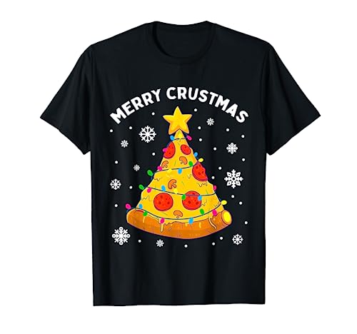 Merry Crustmas Pizza Christmas Tree Xmas Gifts Kids Men T-Shirt