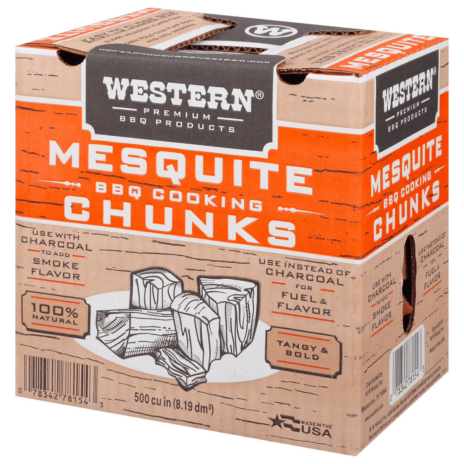 Mesquite Smoking Wood Chunk Box in Western 500 CU in