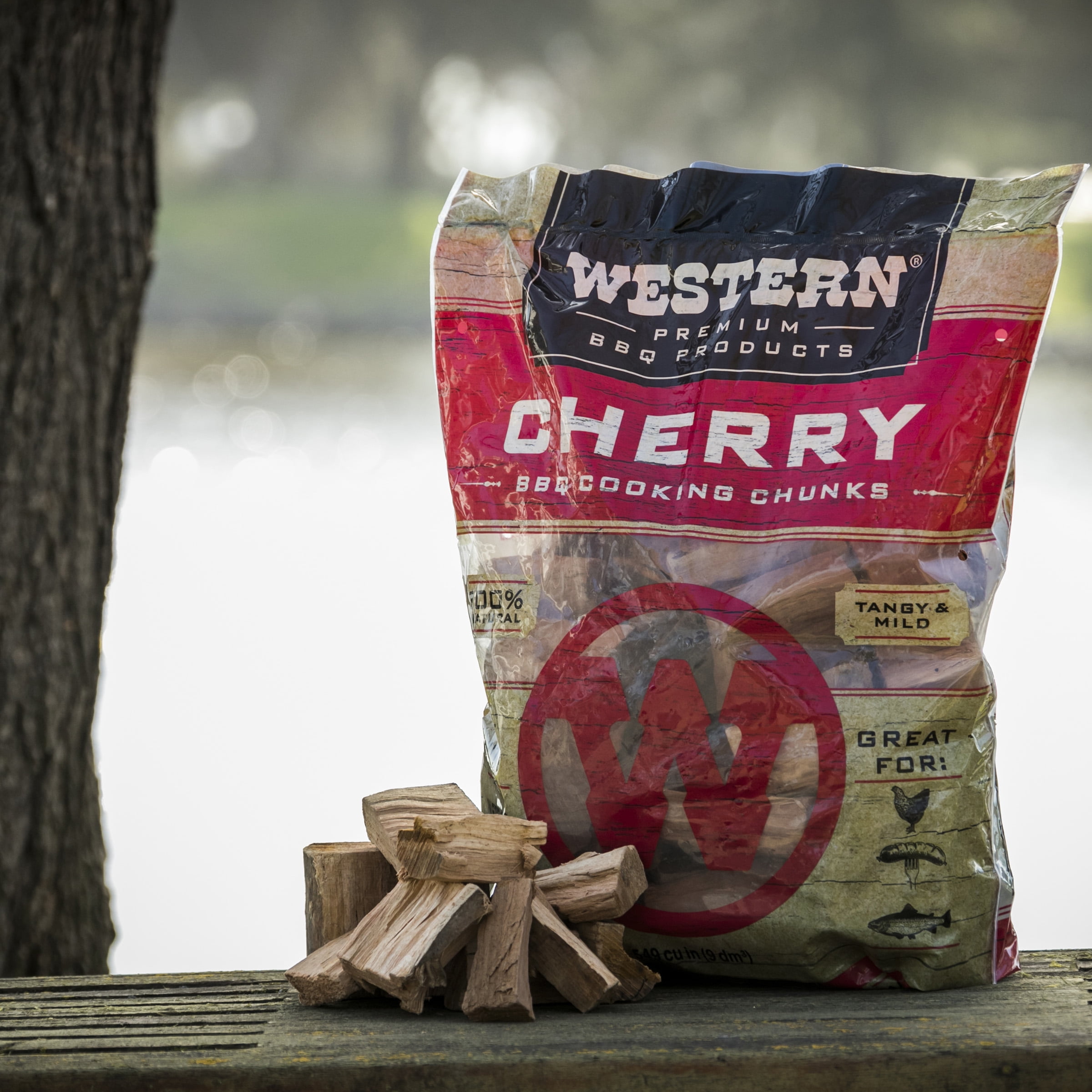 Premium Cherry BBQ Wood Chunks, 549 Cu in