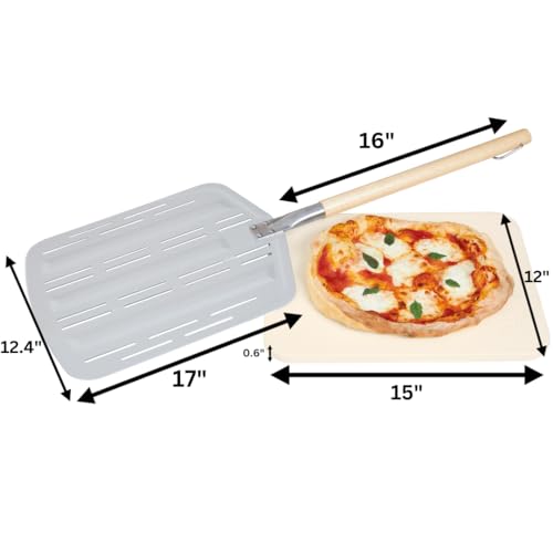 XL Hans Grill Pizza Stone for Oven, Grill, BBQ