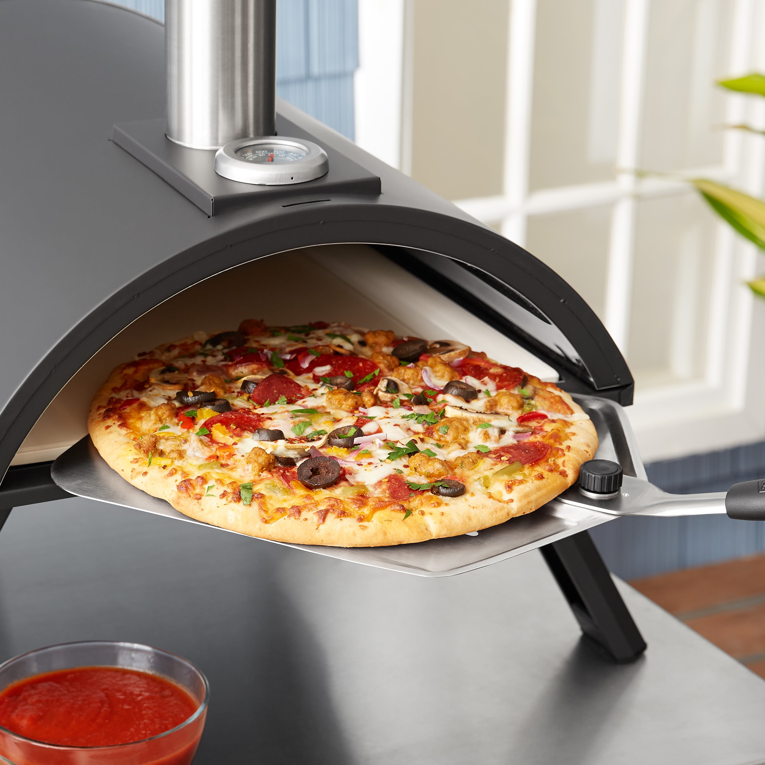 Stainless Steel Non-Stick Pizza Peel with Handle