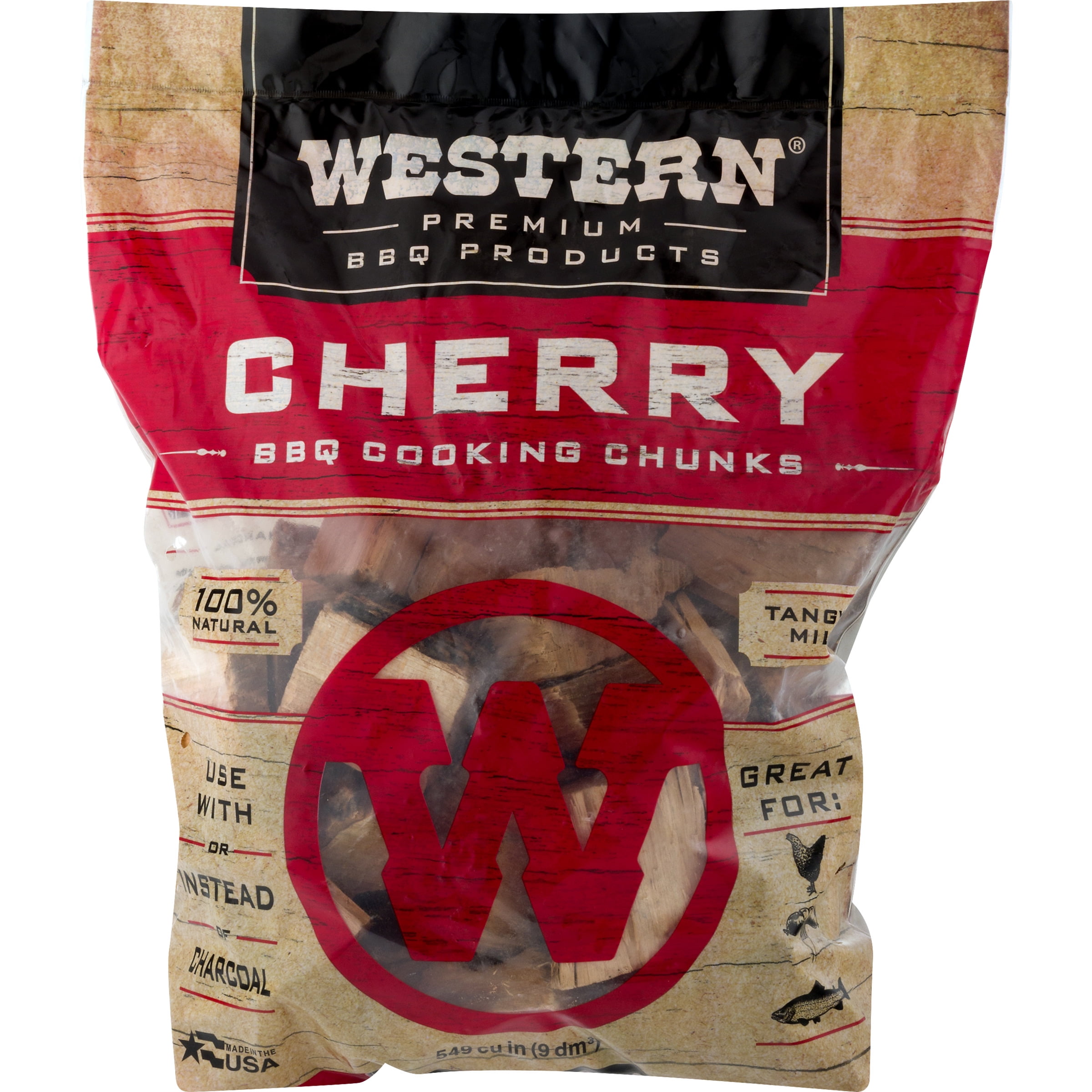 Premium Cherry BBQ Wood Chunks, 549 Cu in