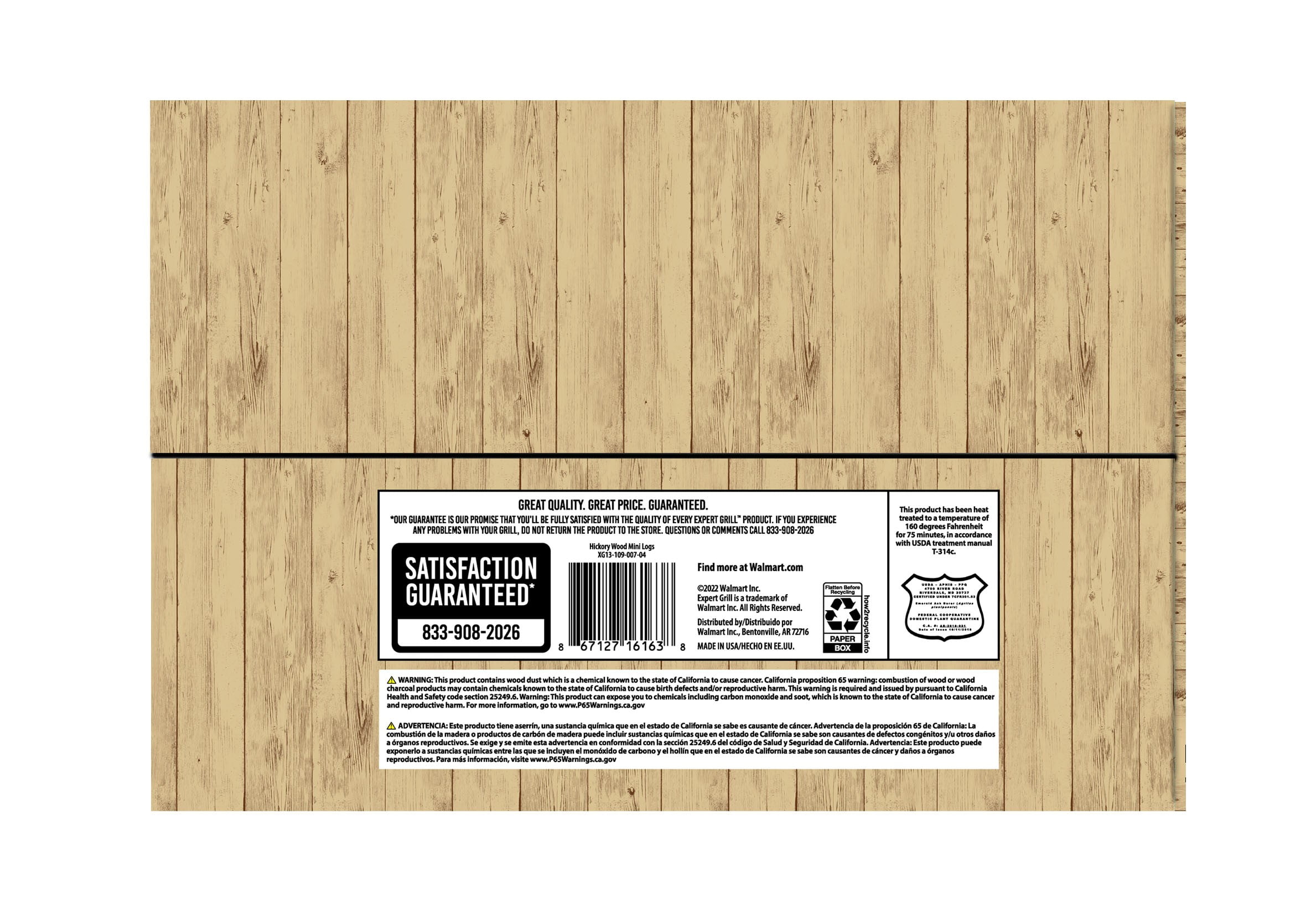 Hickory Wood Mini Smoking Logs for Expert Grills