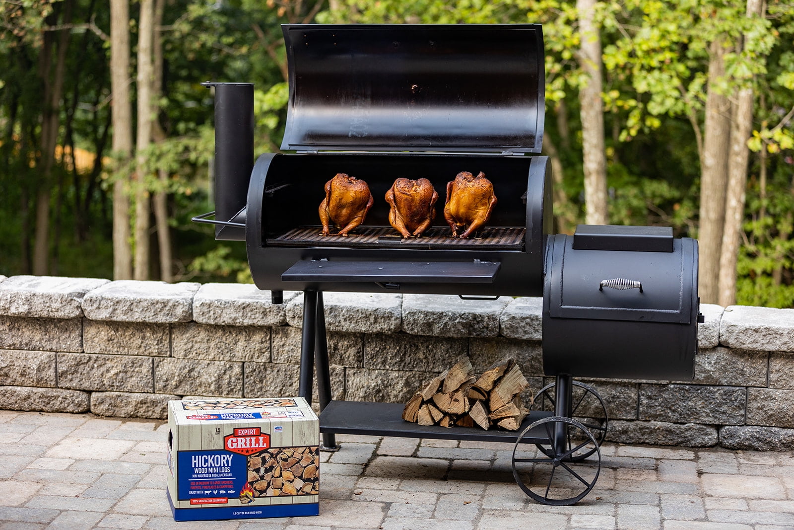 Hickory Wood Mini Smoking Logs, 1.5 Cubic Feet
