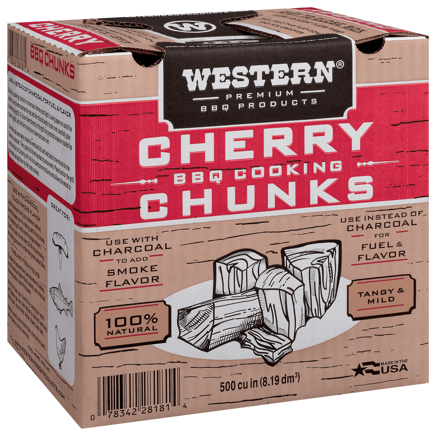 Cherry Smoking Wood Chunks - Western 500 CU