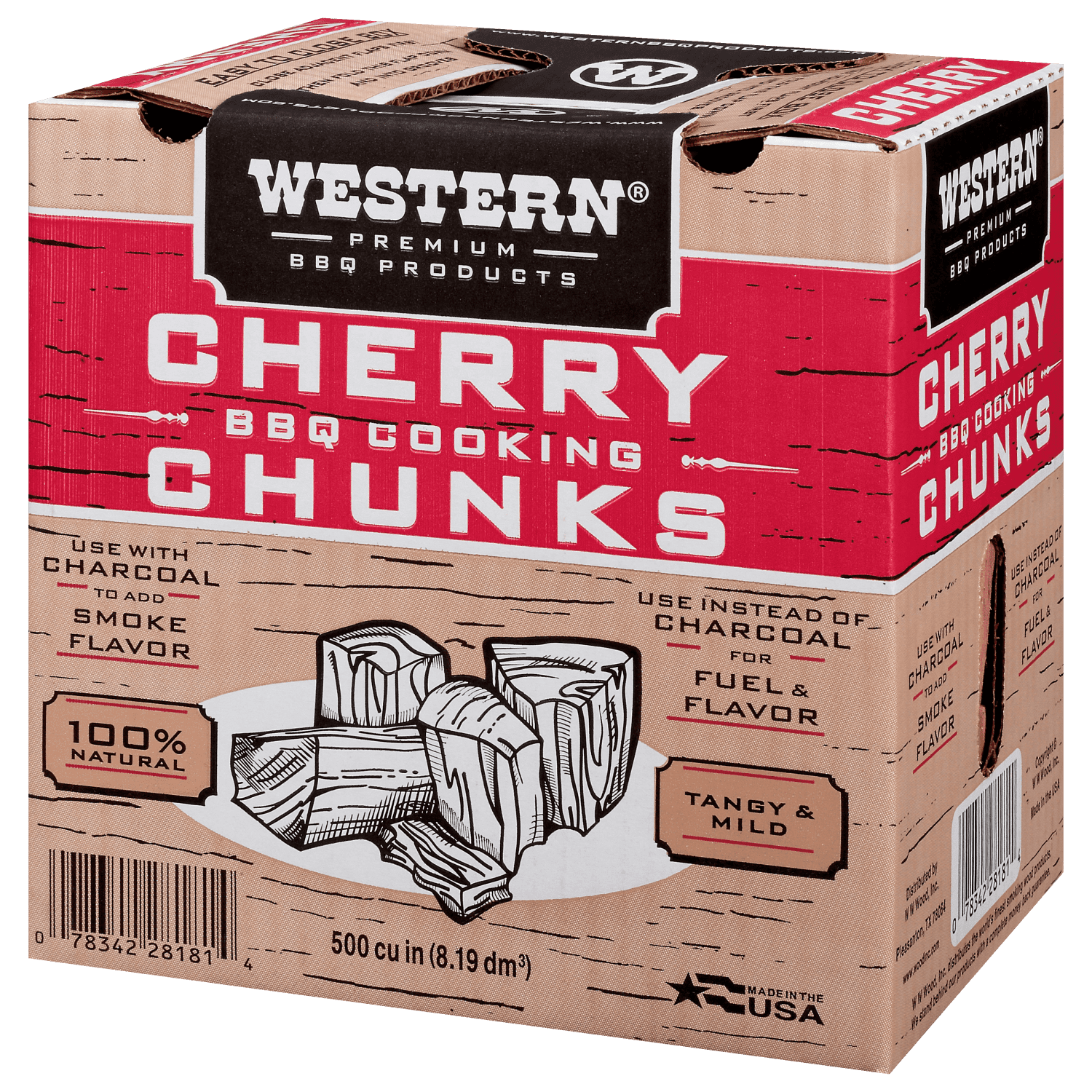 Cherry Smoking Wood Chunks - Western 500 CU