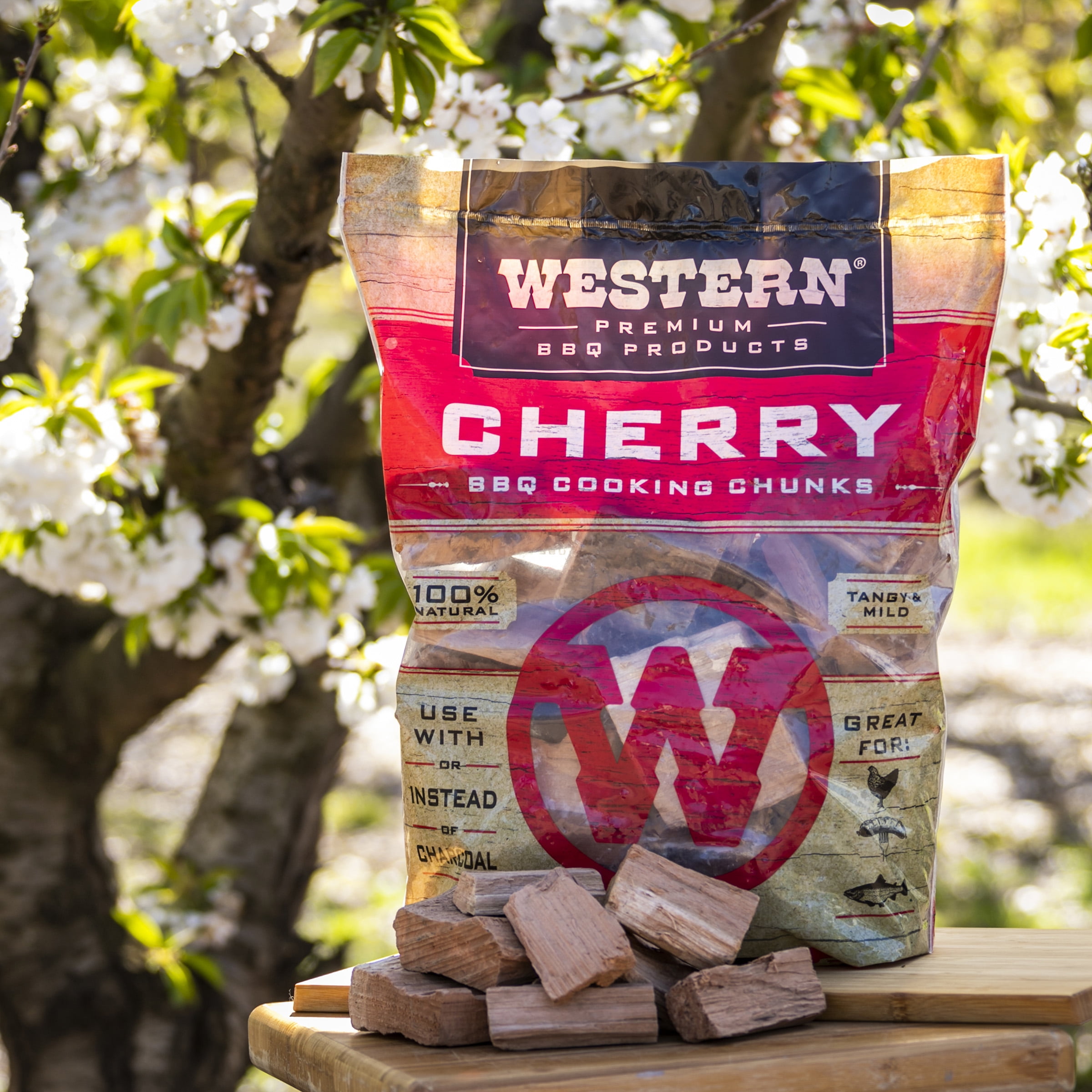 Premium Cherry BBQ Wood Chunks, 549 Cu in