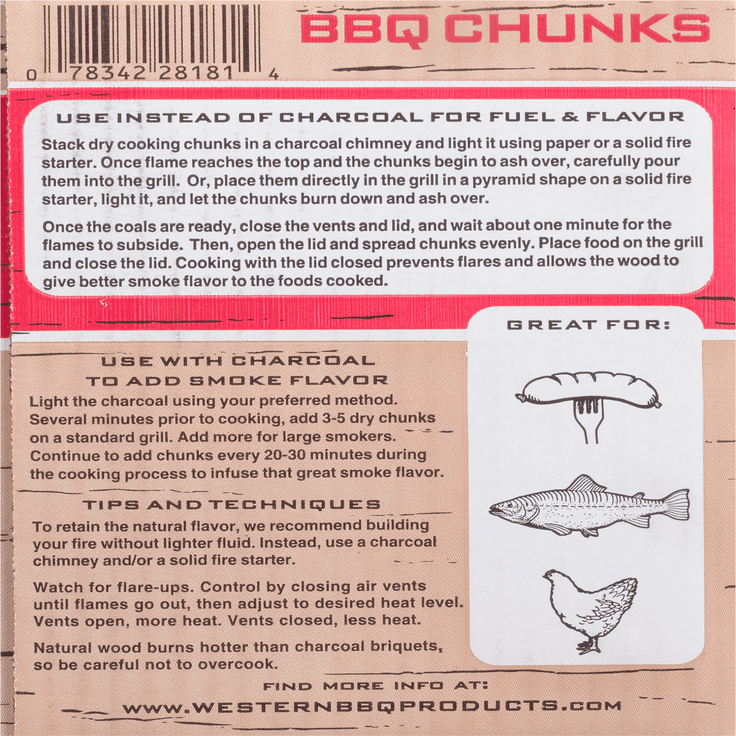 Cherry Smoking Wood Chunks - Western 500 CU