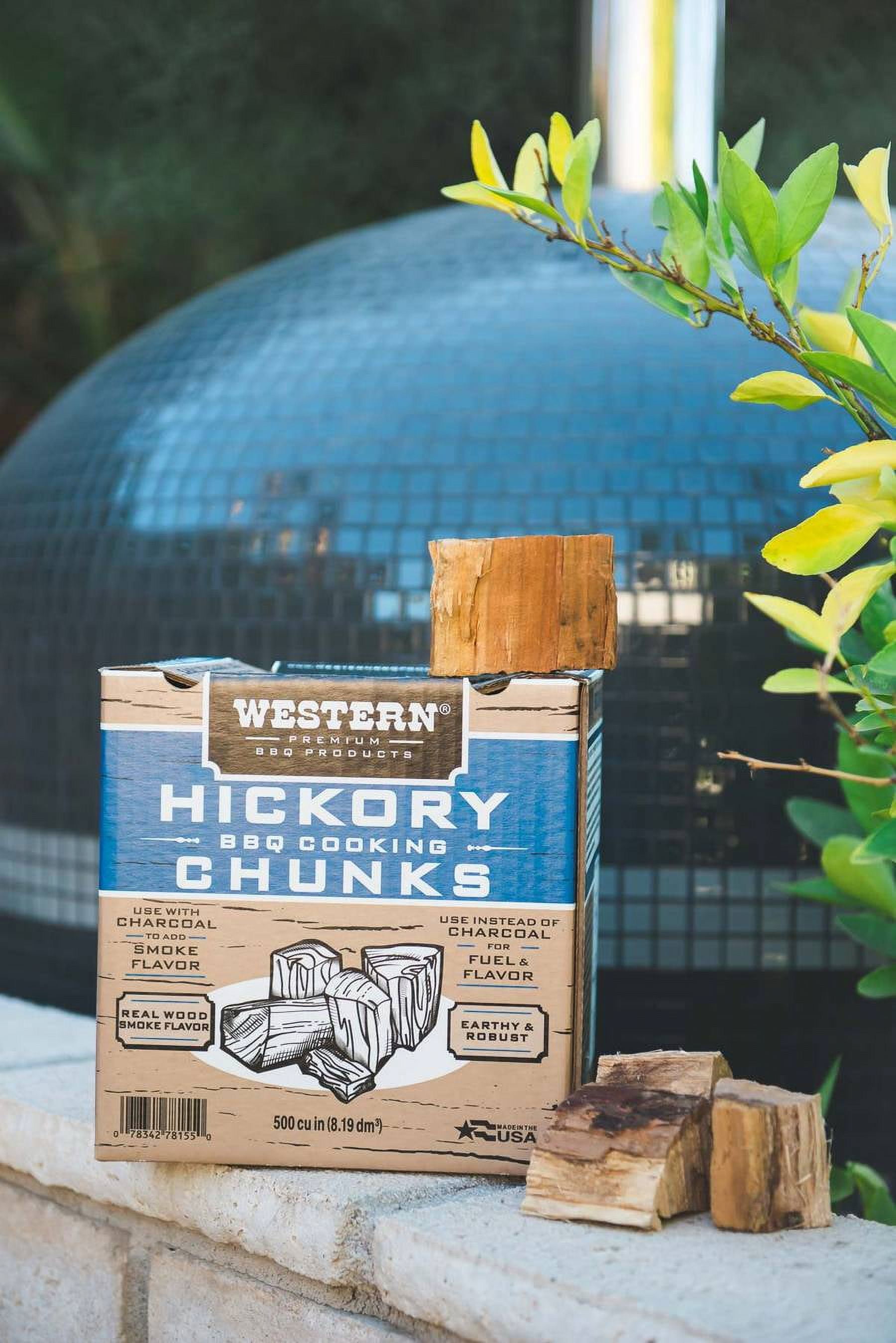 Hickory Smoking Wood Chunks - Western 500 CU