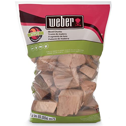 Weber 17139 Apple Wood Chunks, 350 cu. in. (0.006 Cubic Meter), m³